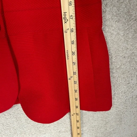 Yves Saint Laurent Encore Women’s Red Suit Jacket & Skirt 100% Wool Size 12 - Picture 8 of 16